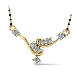dishis Diamond Studded Yellow Gold Pendant image 2