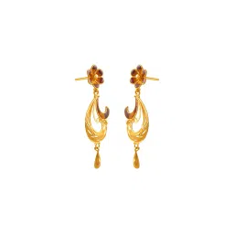 p.c. chandra jewellers Yellow Gold Drop Earrings image 2