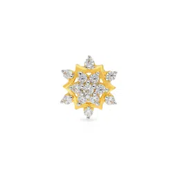 malabar gold & diamonds Yellow Gold Stone-Studded Nose Pin image 2