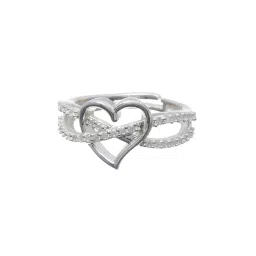 sheer by priyasi Sterling Silver Heart Ring image 2