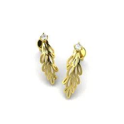 avsar Yellow Gold Diamond Stud Earrings image 2