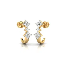 avsar Yellow Gold American Diamond Stud Earrings image 2