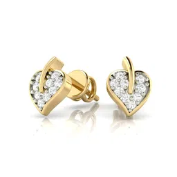 avsar Yellow Gold Diamond Stud Earrings image 2