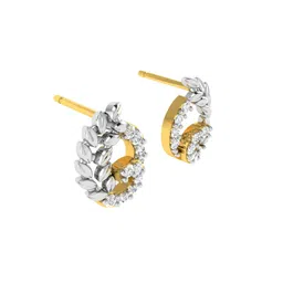 avsar Yellow Gold Diamond Stud Earrings image 2