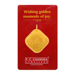 p.c. chandra jewellers Peacock Gold Coin Pendant image 2