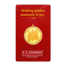 p.c. chandra jewellers Gold Coin Pendant image 2