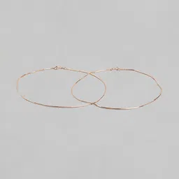 zavya Sterling Silver Rose Gold-Plated Anklets image 2