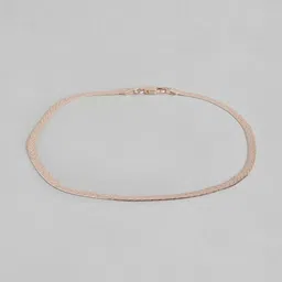 zavya Sterling Silver Rose Gold-Plated Anklets image 2