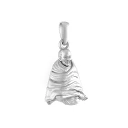 akshat sapphire Sterling Silver Neem Karoli Baba Pendant image 2