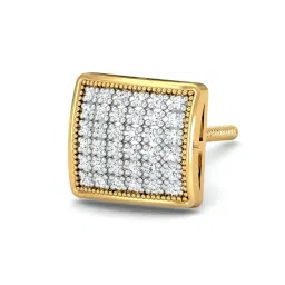 kuberbox Yellow Gold Diamond Stud Earring image 2