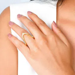 giva Sterling Silver Gold-Plated Dreamy Sparkle Ring image 2