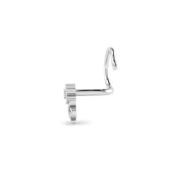 avsar White Gold Nisha Nose Pin image 2