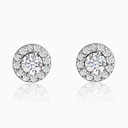 giva Sterling Silver Zircon-Studded Elegant Stud Earrings image 2