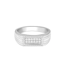 giva Sterling Silver Zircon-Studded Simplicity Ring image 2