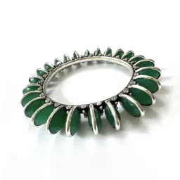arte Women Sterling Silver Stone-Studded Bangle image 2