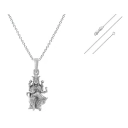 akshat sapphire Sterling Silver Mansa Devi Pendant with Chain image 2