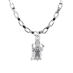 akshat sapphire Sterling Silver Lord Ganesh Pendant with Chain image 2