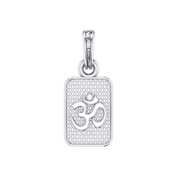 akshat sapphire Sterling Silver Om Pendant with Chain image 2