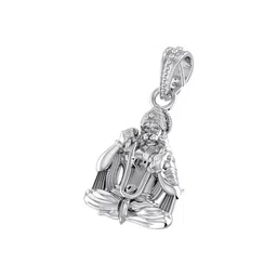 akshat sapphire Sterling Silver Hanuman Pendant with Chain image 2