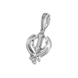 akshat sapphire Sterling Silver Khanda Pendant with Chain image 2