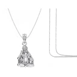 akshat sapphire 925 Silver God Hanuman Chain Pendant image 2