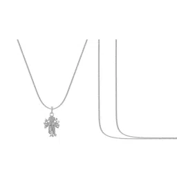 akshat sapphire Silver God Vishnu Narsimha Chain Pendant image 2