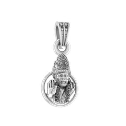 akshat sapphire Sterling Silver Sai Baba Pendant image 2