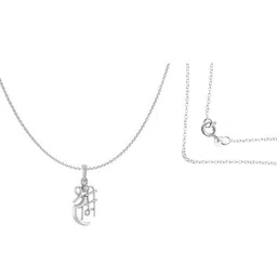 akshat sapphire Sterling Silver God Ram Ji Pendant with Chain image 2