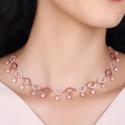 giva Sterling Silver Rose Gold-Plated Duchess Necklace image 2