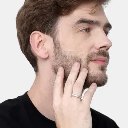 clara Sterling Silver American Diamond-Studded Band Ring image 2