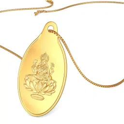 joyalukkas 4gm 24Kt(999) Goddess Lakshmi Gold Coin Pendant image 2