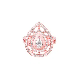 giva Sterling Silver Rose Gold-Plated Dew Drop Cocktail Ring image 2
