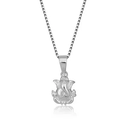giva Sterling Silver Ganapathi Pendant with Chain image 2