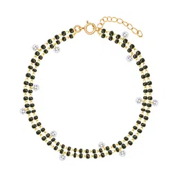 giva Sterling Silver Gold-Plated Beaded Mangalsutra Bracelet image 2