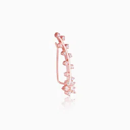 giva Sterling Silver Rose Gold-Plated Floral Branch Ear Cuffs image 2