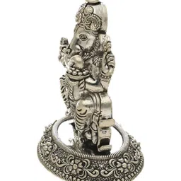 srijagdamba pearls dealer Silver Lord Ganapati Idol image 2