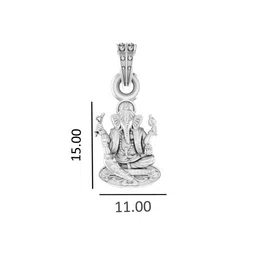 akshat sapphire Sterling Silver God Ganesh Pendant image 2