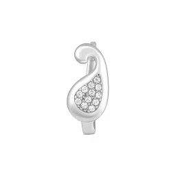 giva Women Sterling Silver Zircon-Studded Tropical Glow Nose Pin image 2