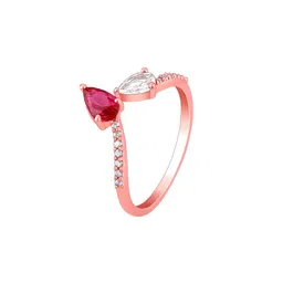 giva Women Sterling Silver Rose Gold-Plated Ring image 2