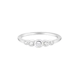 giva Sterling Silver Zircon Penta Glow Ring image 2