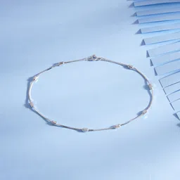 silvostyle by png Women Sterling Silver Radiant Bead Harmony Anklet image 2