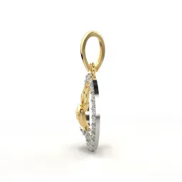 valanova Women Yellow Gold Lab Grown Diamond-Studded Pendant image 2