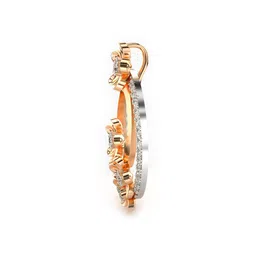 valanova Women Sterling Silver Rose Gold-Plated Lab Grown Diamond-Studded Pendant image 2