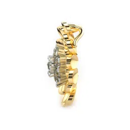 valanova Women Sterling Silver Gold-Plated Lab Grown Diamond-Studded Pendant image 2