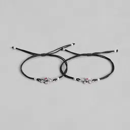 zavya Women Sterling Silver Thread Woven Anklets image 2