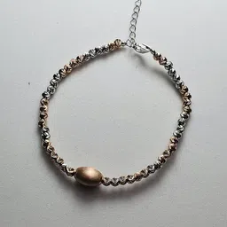 arte Women Sterling Silver Rose Gold-Plated Link Bracelet image 2