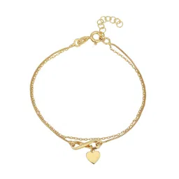 vanbelle Women Sterling Silver Gold-Plated Double Chain Link Bracelet image 2