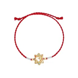 zavya Men Sterling Silver Om Rakhi with Roli Chawal image 2