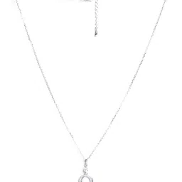 clara Women Sterling Silver American Diamond-Studded Pendant with Chain image 2