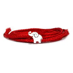 meenakari heritage jewellery Men Sterling Silver Elephant Rakhi image 2